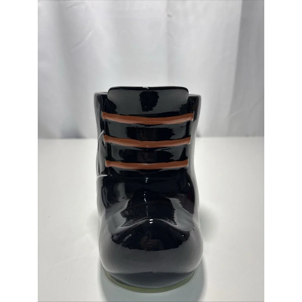 Yankee Candle Halloween Black Witch Boot Jar‎ Holder With Web Scary